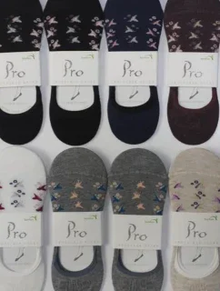 DÁMSKÉ BAMBUSOVÉ BOTY NA NOHY SE SILIKONEM 20709 36-40 MIX