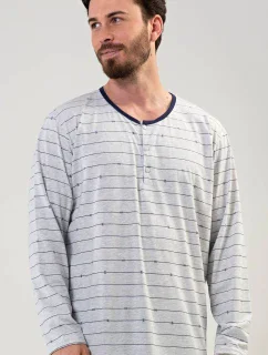 Pánská noční košile s dlouhým rukávem model 17774765 - Gazzaz