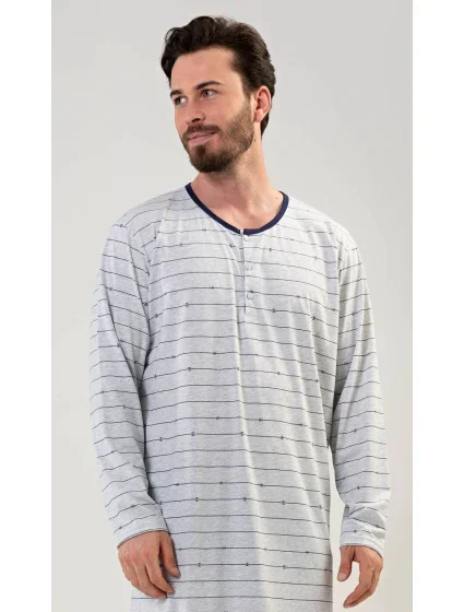 Pánská noční košile s dlouhým rukávem model 17774765 - Gazzaz