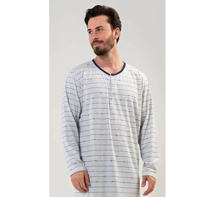 Pánská noční košile s dlouhým rukávem model 17774765 - Gazzaz
