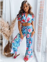 FLOWER BOOM dámský vzorovaný tyrkysový top FashionStreet RY2230