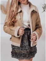 Dámská kožená bunda s ovčí kůží khaki Dstreet model 21982039 - FashionStreet