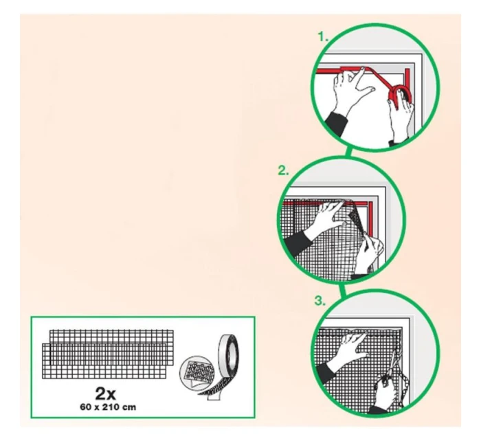 MOSKYTIÉRA NA DVEŘE 2X60X210 BÍLÁ MOSKYTIÉRA NA DVEŘE 2X60X210 BÍLÁ