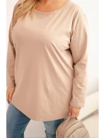 Dámská blůza Plus Size bavlněná s kulatým výstřihem fango Dámská blůza Plus Size bavlněná s kulatým výstřihem fango