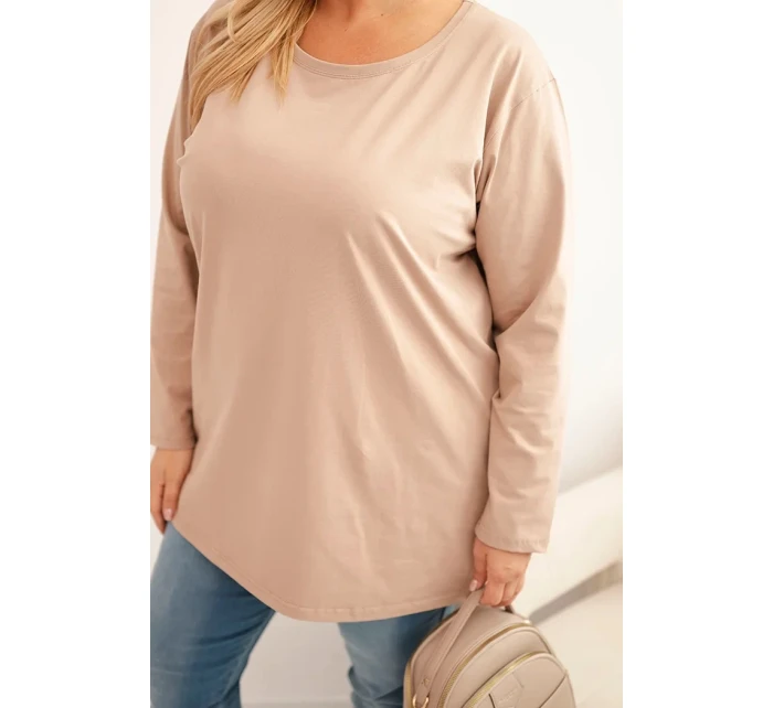 Dámská blůza Plus Size bavlněná s kulatým výstřihem fango Dámská blůza Plus Size bavlněná s kulatým výstřihem fango