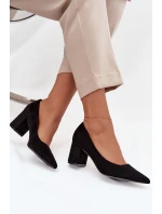 Dámské lodičky se  na podpatku černé model 21711459 - Boto