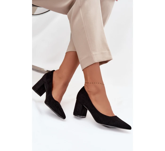 Dámské lodičky se  na podpatku černé model 21711459 - Boto