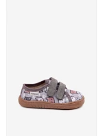 Dětské barefoot pantofle s šedé model 22100997 - Milami Dětské barefoot pantofle s šedé model 22100997 - Milami