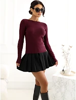 Sweter CS SW model 22559231 bordowy - FPrice Sweter CS SW model 22559231 bordowy - FPrice