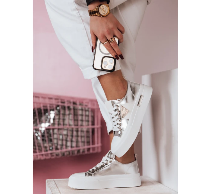 Dámské tenisky na platformě silver Dstreet model 21983993 - FashionStreet