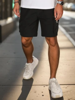 Pánské látkové bojové šortky černé model 21988609 - Dstreet