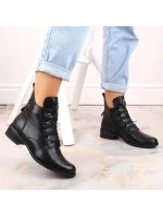 Ploché zateplené boty na podpatku Jezzi W JEZ412A černá Ploché zateplené boty na podpatku Jezzi W JEZ412A černá