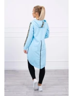 Mikina se zipem na zádech modrá