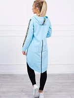 Mikina se zipem na zádech modrá