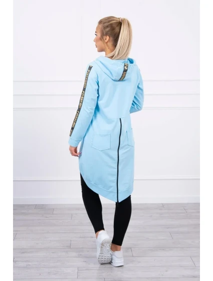 Mikina se zipem na zádech modrá