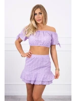 Vyšívaná sada ve fialové barvě Vyšívaná sada ve fialové barvě