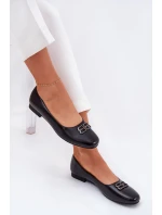 Elegantní Dámské Baletky S Ozdobou model 21690105 Černé - VINCEZA