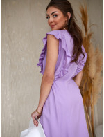 Jemné letní šaty s fialovými volány