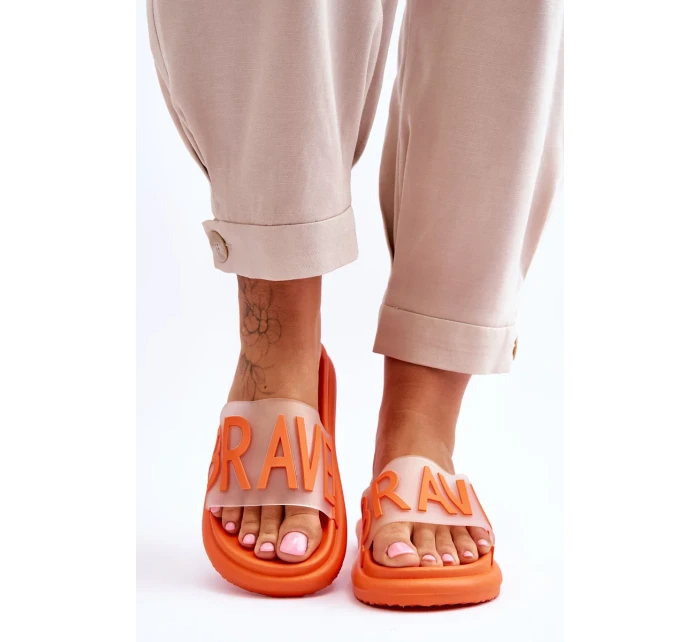 Dámské pantofle na platformě Orange Brave Dámské pantofle na platformě Orange Brave