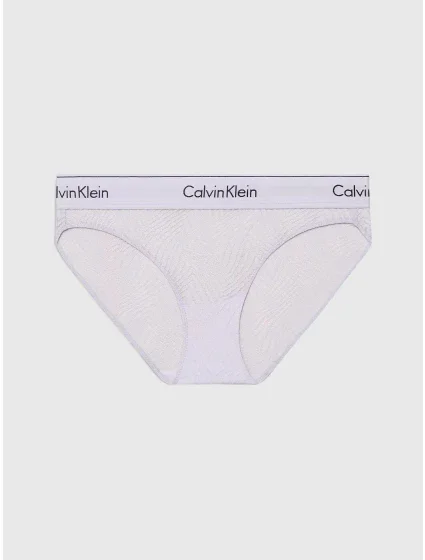Dámské kalhotky BIKINI 000QF7712E LL0 lila - Calvin Klein