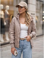 Dámská přechodová bunda s kapucí TY5783 béžová - FashionStreet Dámská přechodová bunda s kapucí TY5783 béžová - FashionStreet