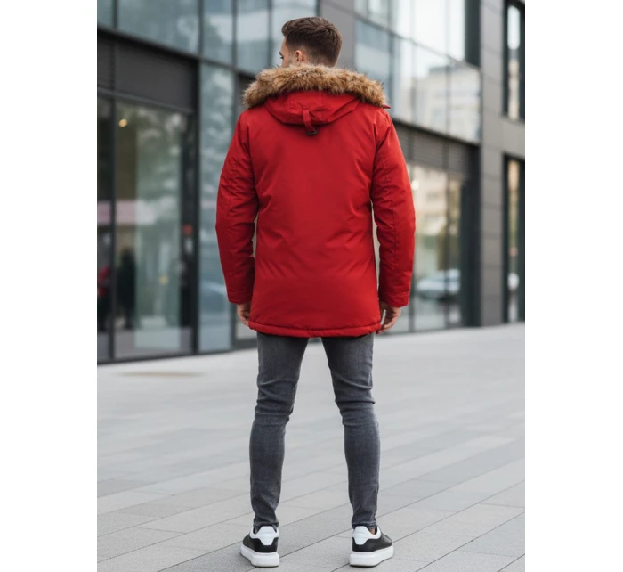Pánská zimní bunda parka červená FashionStreet TX2995z Pánská zimní bunda parka červená FashionStreet TX2995z