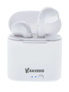 SLUCHÁTKA DO UŠÍ VAKOSS BT S DOKOVACÍ STANICÍ SK-832BW BÍLÁ