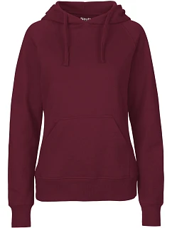 Neutral O 83101 Dámská mikina s kapucí z bio bavlny 77.8311 bordeaux