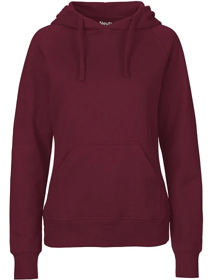 Neutral O 83101 Dámská mikina s kapucí z bio bavlny 77.8311 bordeaux Neutral O 83101 Dámská mikina s kapucí z bio bavlny 77.8311 bordeaux