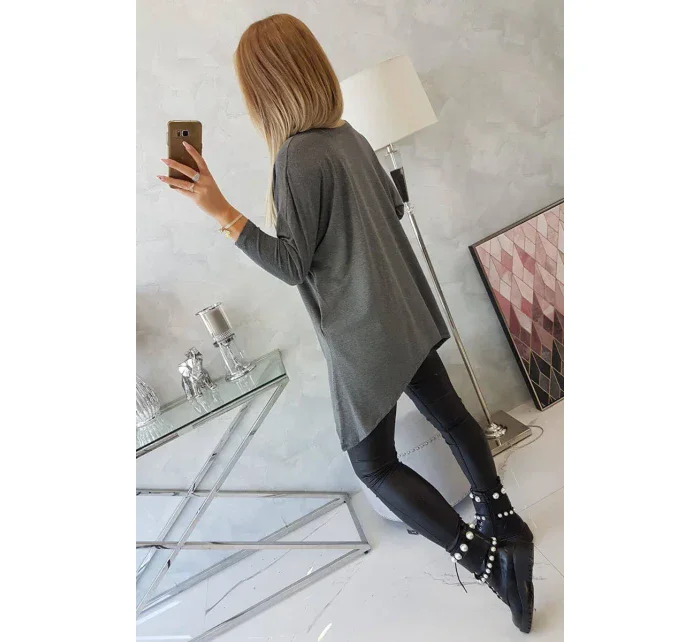 Oversize halenka grafitová melanž