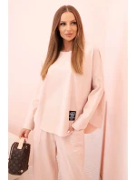 Komplet new punto bluza + model 21214013 tmavě pudrově růžová - K-Fashion Komplet new punto bluza + model 21214013 tmavě pudrově růžová - K-Fashion