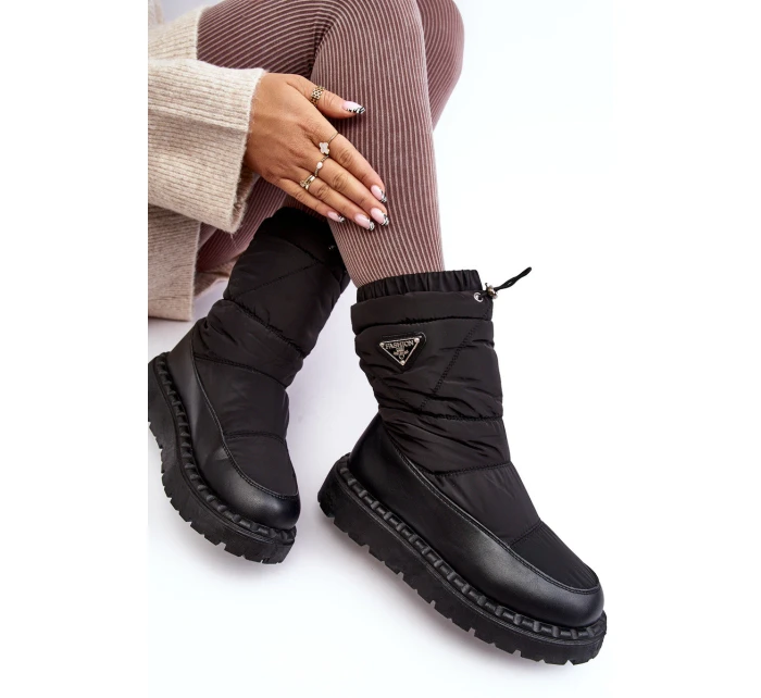 Dámské sněhule na tlusté podrážce černé Lureta Dámské sněhule na tlusté podrážce černé Lureta