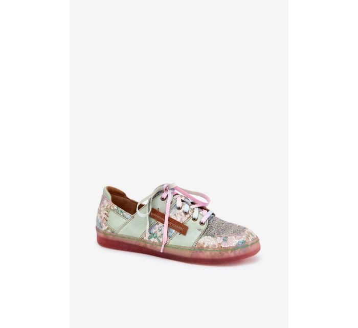 Kožené Polobotky Dámské model 21691340 Světle Zelené - Maciejka