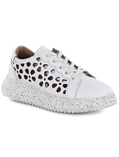 Dámské kožené boty na platformě bílé Artiker 56C1167