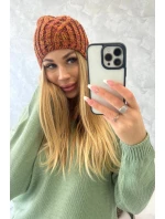 Veselá fleecová čepice model 18750227 hnědá - K-Fashion Veselá fleecová čepice model 18750227 hnědá - K-Fashion