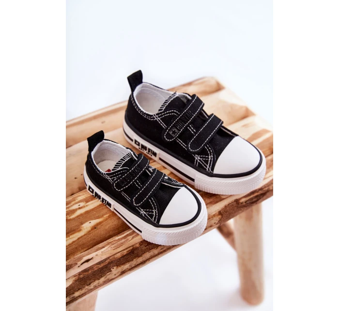 Dětské látkové tenisky se suchým zipem BIG STAR model 21594926 Černý a bílý - Big Star Shoes
