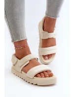 Dámské sandály na platformě Big Star model 21660784 béžové - Big Star Shoes Dámské sandály na platformě Big Star model 21660784 béžové - Big Star Shoes