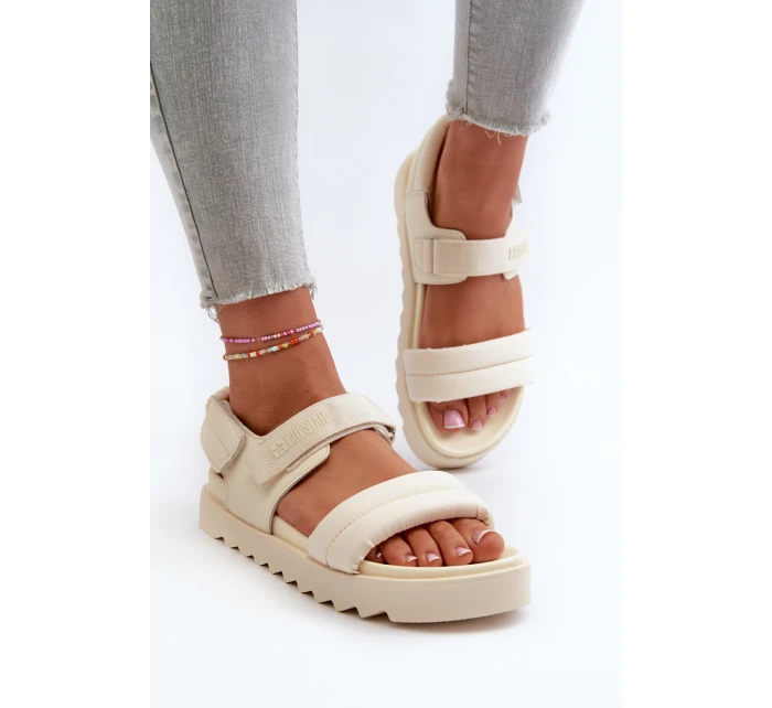 Dámské sandály na platformě Big Star model 21660784 béžové - Big Star Shoes Dámské sandály na platformě Big Star model 21660784 béžové - Big Star Shoes