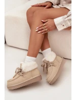 Dámské sněhule D.Franklin z přírodního semiše – světle béžové Dámské sněhule D.Franklin z přírodního semiše – světle béžové