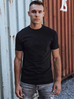 Pánské tričko s potiskem černé FashionStreet RX5576