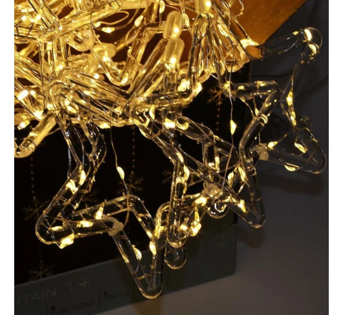 Světelné závěsy na vánoční stromek 120x120 CM 235LED WHITE STARS Světelné závěsy na vánoční stromek 120x120 CM 235LED WHITE STARS