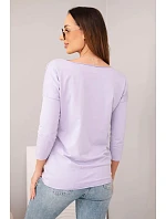Dámská halenka s výstřihem do lodičky světle fialová