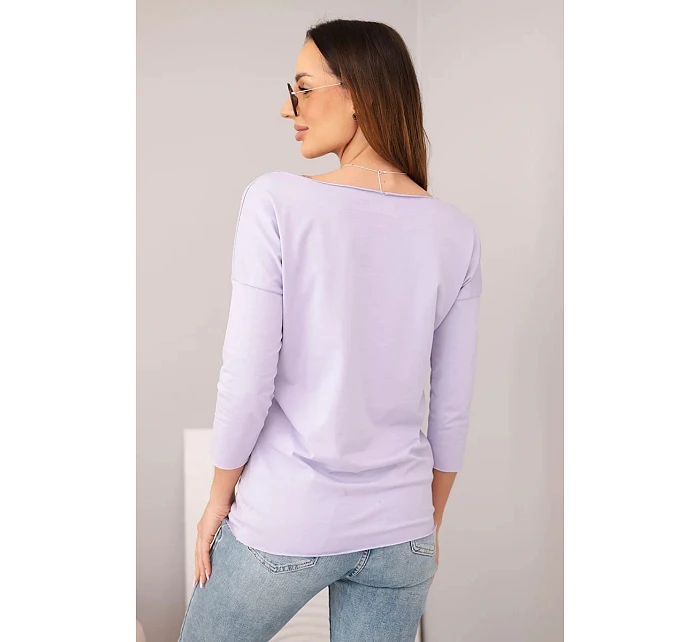 Dámská halenka s výstřihem do lodičky světle fialová