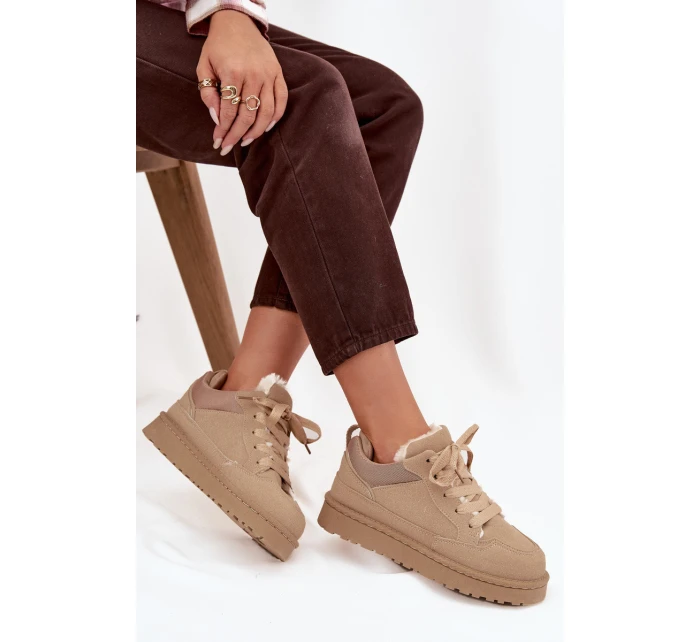 Dámské tenisky s teplou podšívkou Béžové Cyrissa