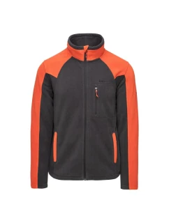 Pánská mikina Polar Monar M 92800621574 šedo-oranž - Hi-Tec