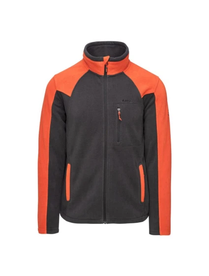 Pánská mikina Polar Monar M 92800621574 šedo-oranž - Hi-Tec Pánská mikina Polar Monar M 92800621574 šedo-oranž - Hi-Tec