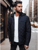 Pánská přechodná bunda s kapucí FashionStreet tmavě modrá TX4990
