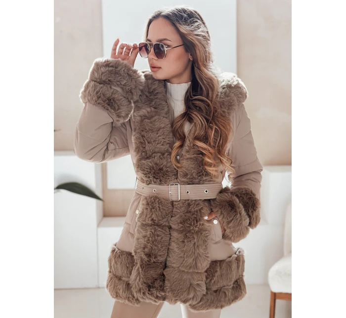 CITYGLANCE dámská zimní bunda s velbloudí kožešinou FashionStreet TY5046