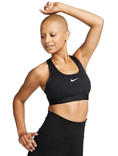 Sportovní podprsenka Nike Swoosh Nesium Support, černá, DX6821 010, XL