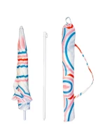 PLÁŽOVÝ A ZAHRADNÍ SLUNEČNÍK 160 CM PRUHOVANÝ MODRÝ A RŮŽOVÝ PLÁŽOVÝ A ZAHRADNÍ SLUNEČNÍK 160 CM PRUHOVANÝ MODRÝ A RŮŽOVÝ